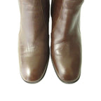 Hermes Side Zipper Short Boots Heel Brown 35.5 — view 5