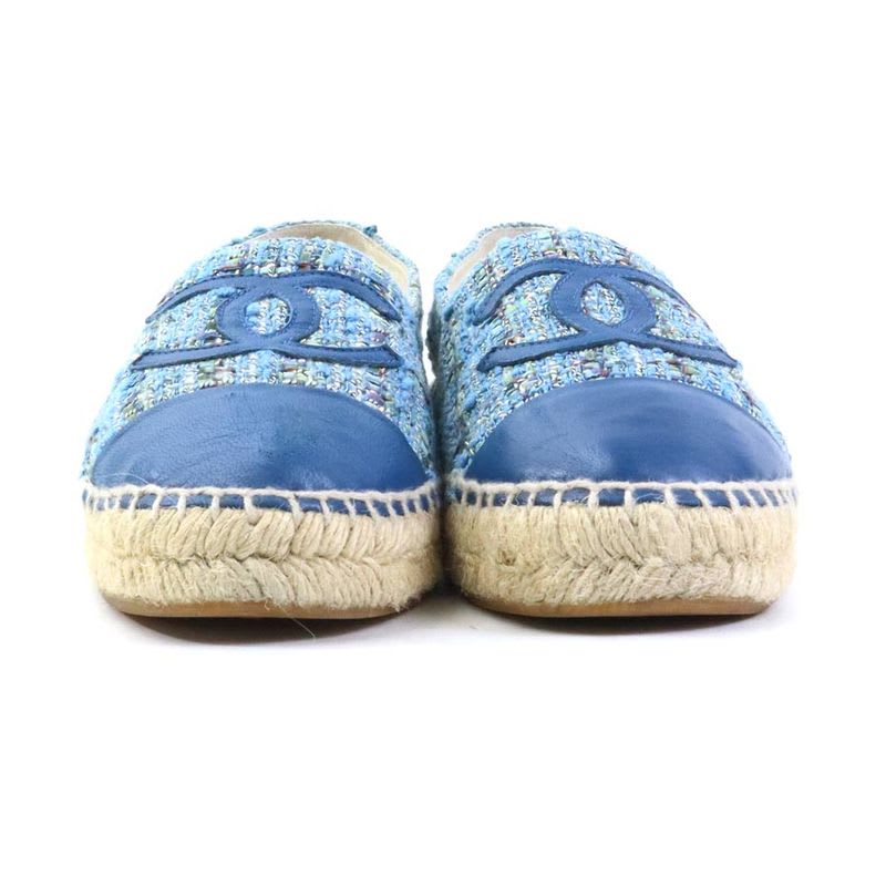 Chanel Tweed Blue Espadrilles — view 2