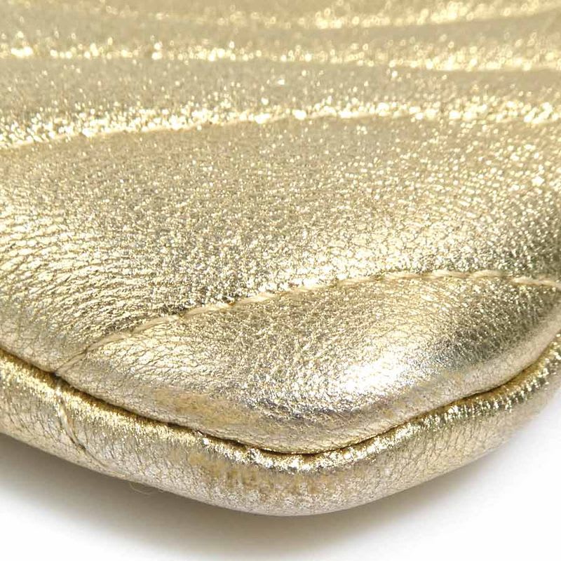 Chanel Quilted Metallic Gold Pouch