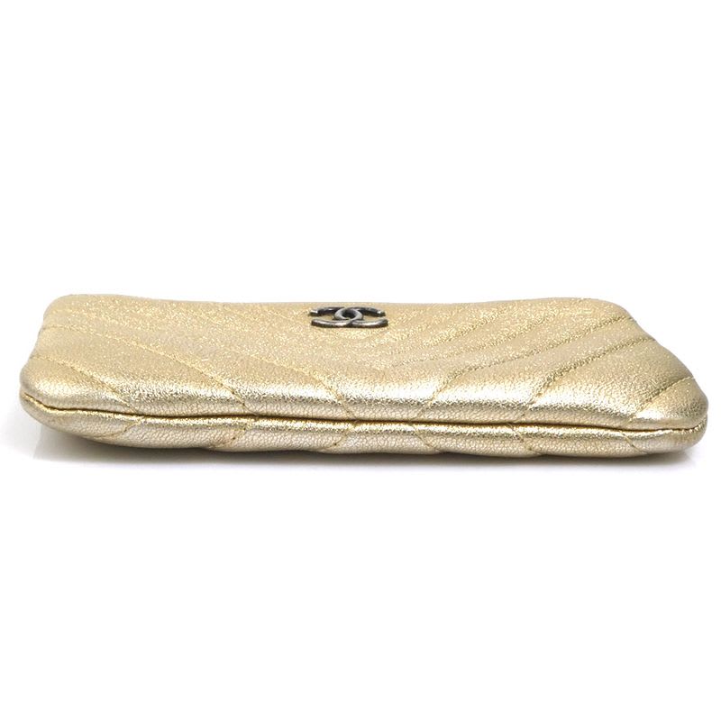 Chanel Quilted Metallic Gold Pouch
