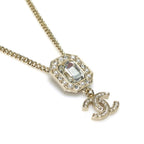 Chanel Crystal Embellished Gold-Tone Necklace — view 3