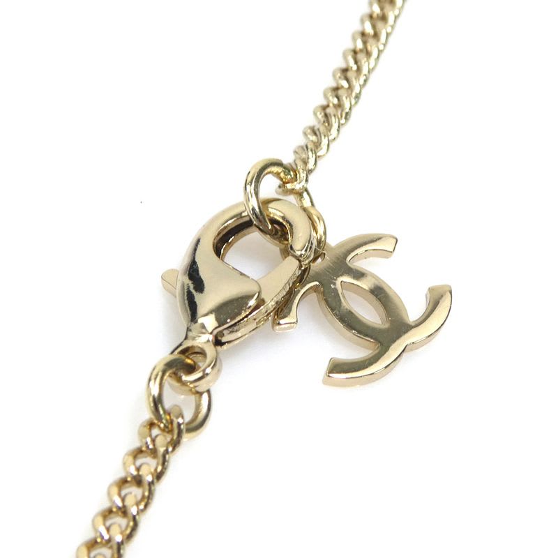 Chanel Crystal Embellished Gold-Tone Necklace — view 7