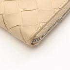 Bottega Veneta Round Long Wallet Intrecciato Beige Leather — view 6