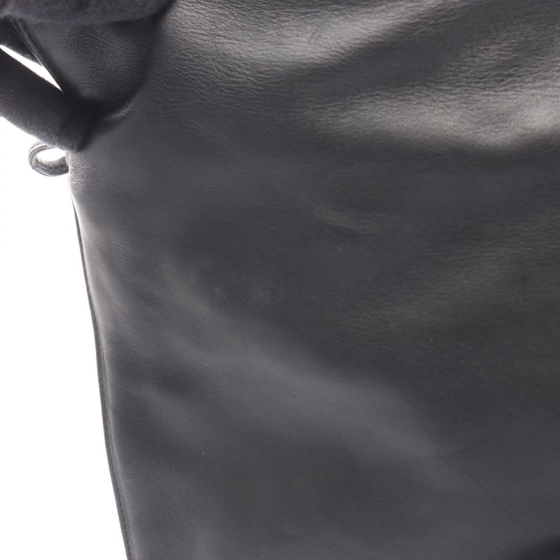 Loewe Shoulder Bag Flamenco 390.82.008 Black Leather Anagram