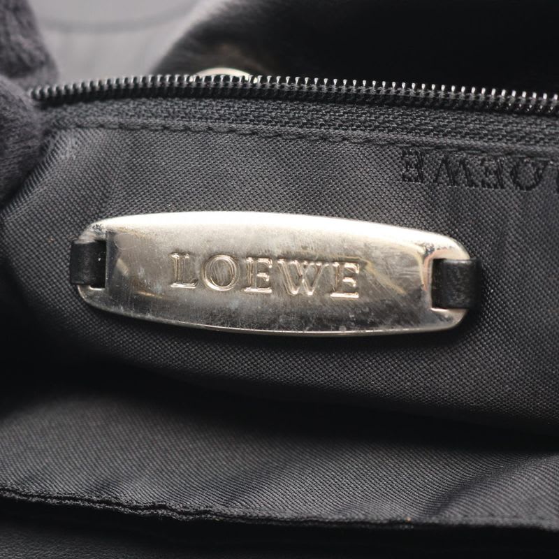 Loewe Shoulder Bag Flamenco 390.82.008 Black Leather Anagram