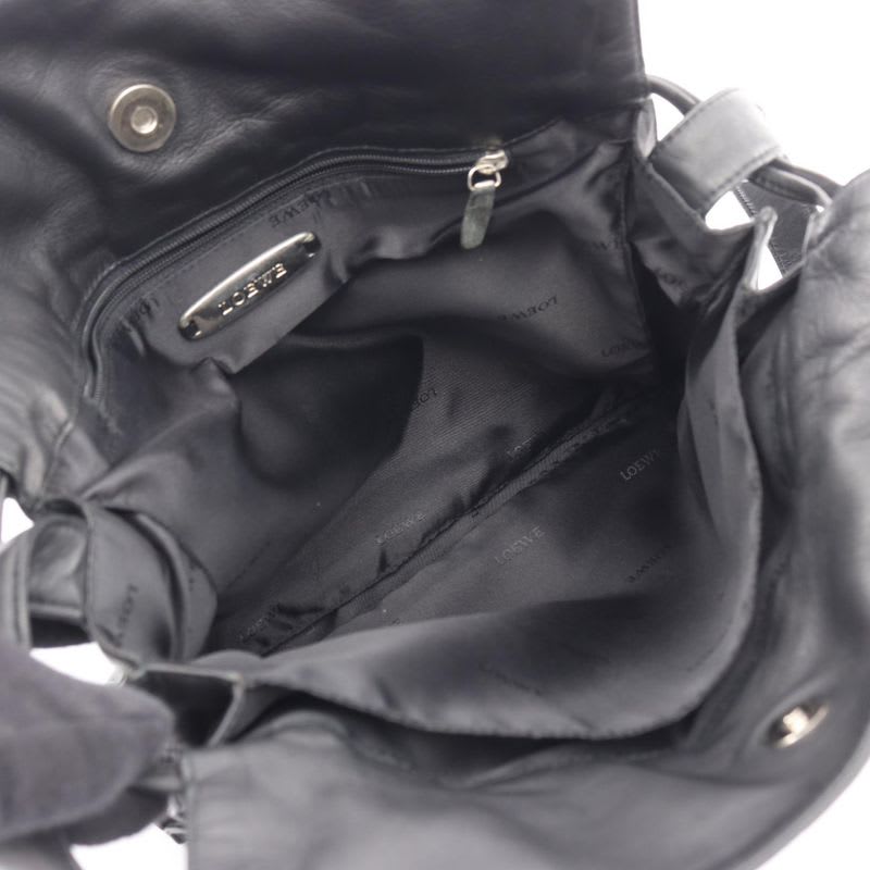 Loewe Shoulder Bag Flamenco 390.82.008 Black Leather Anagram