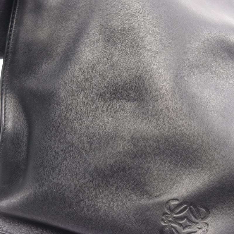 Loewe Shoulder Bag Flamenco 390.82.008 Black Leather Anagram
