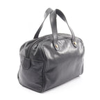 Loewe Tote Bag Anagram Black Leather Mini Boston