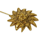 Chanel Pin Brooch Hat Pin Lion Sun Gold Vintage — view 7
