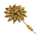 Chanel Pin Brooch Hat Pin Lion Sun Gold Vintage — view 5