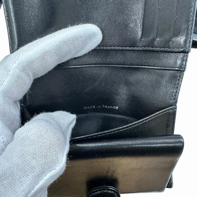 Chanel Caviar Leather Coco Mark Wallet Bifold Black AA — view 7
