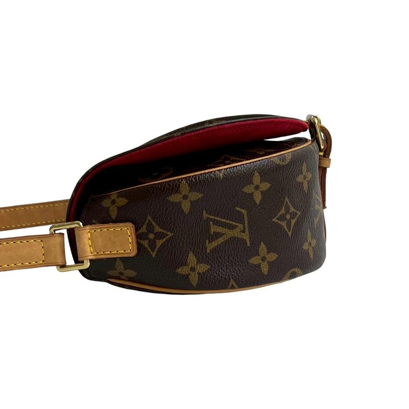Louis Vuitton Tamburan Monogram Leather Shoulder Bag Pochette — view 6