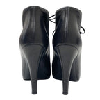 Chanel Boots Short Booties Lace Up Coco Mark Pearl Leather Black — view 5