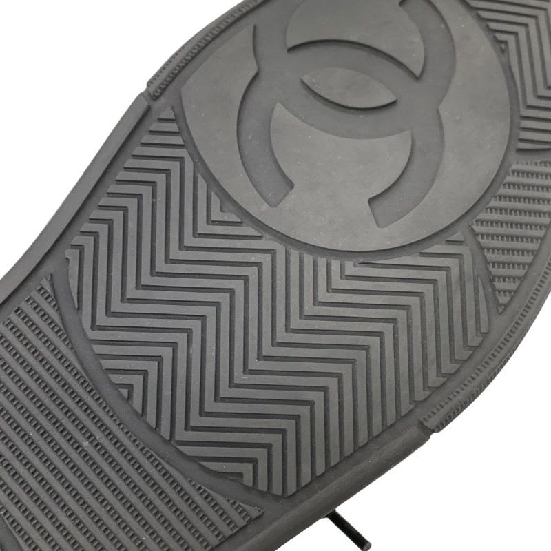 Chanel Sneakers Shoes Leather Black Coco Mark Logo — view 8