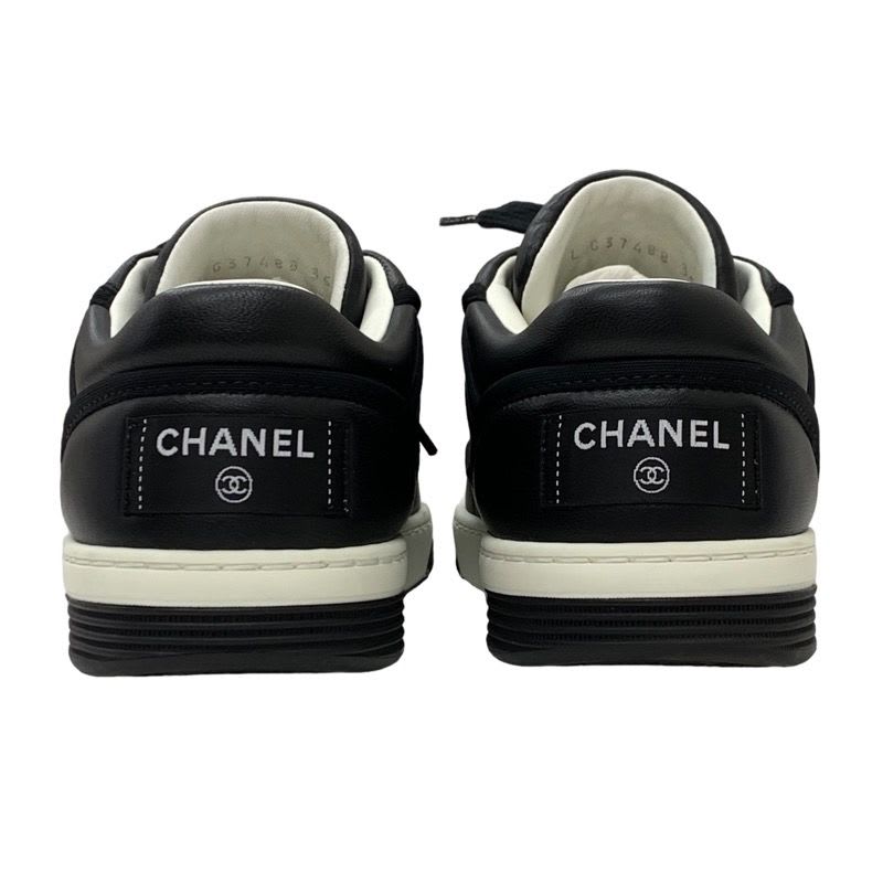 Chanel Sneakers Shoes Leather Black Coco Mark Logo — view 5