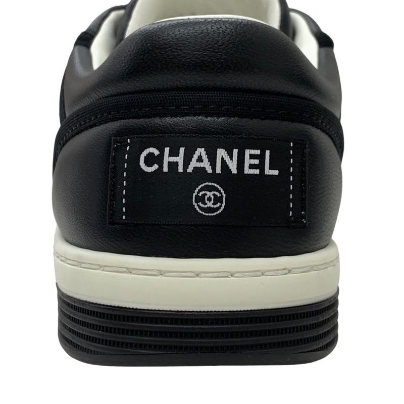 Chanel Sneakers Shoes Leather Black Coco Mark Logo — view 9