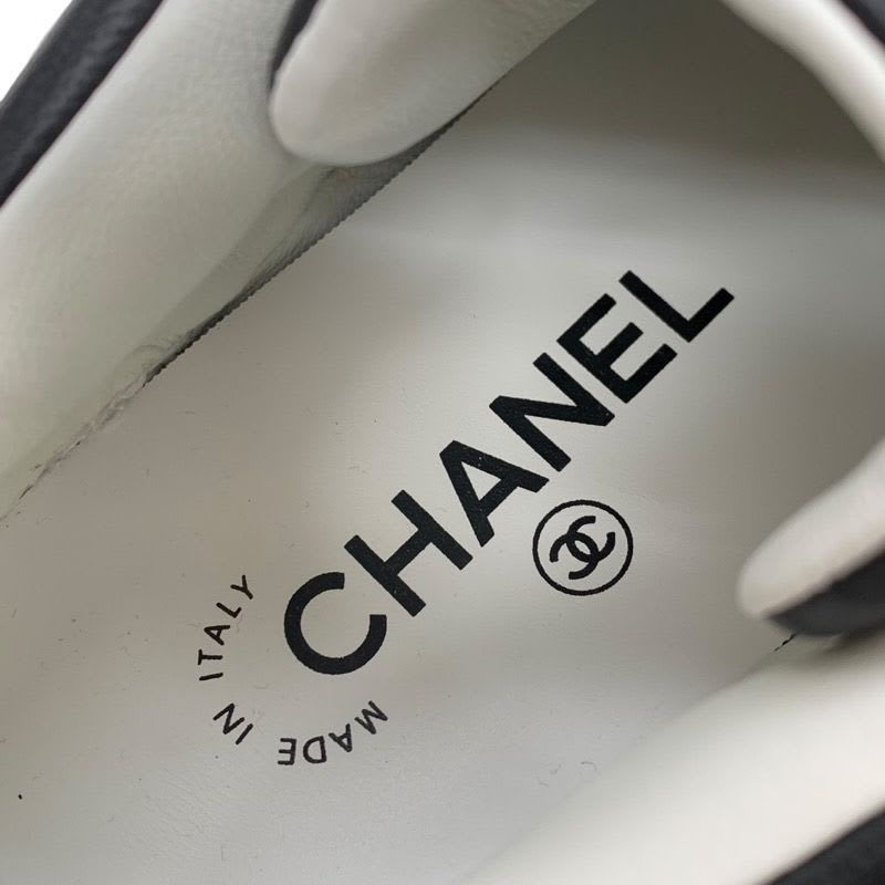 Chanel Sneakers Shoes Leather Black Coco Mark Logo — view 7
