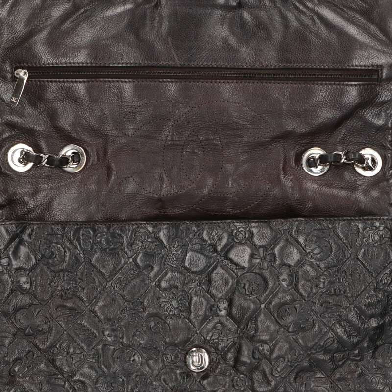 Chanel Quilted Icon Leather Chain Shoulder Bag — view 6