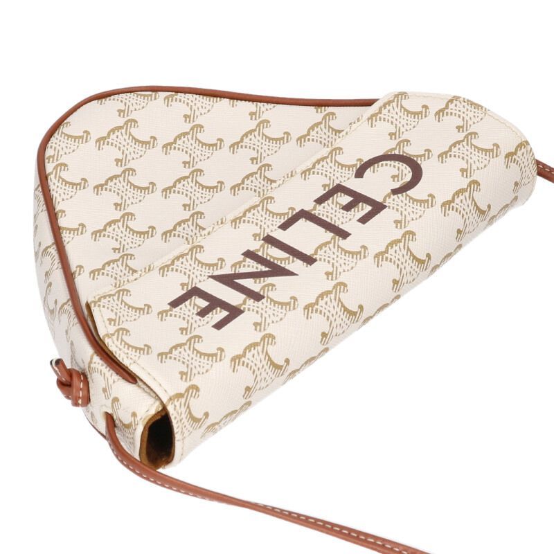 Celine Triangle Triomphe Logo Shoulder Bag — view 6