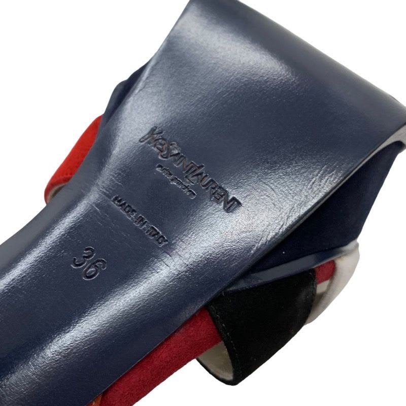 Saint Laurent Tribute Sandals Shoes Suede Multicolor — view 8