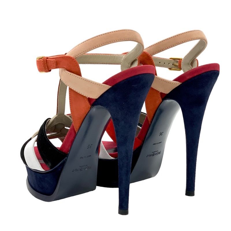 Saint Laurent Tribute Sandals Shoes Suede Multicolor — view 4
