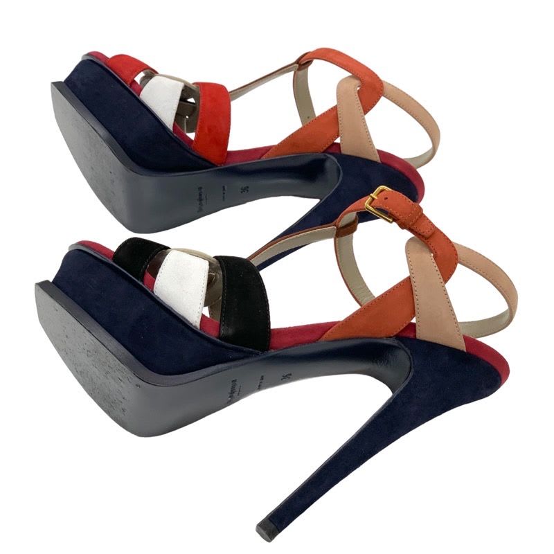 Saint Laurent Tribute Sandals Shoes Suede Multicolor — view 6