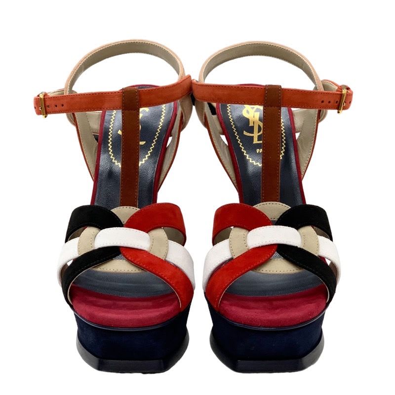 Saint Laurent Tribute Sandals Shoes Suede Multicolor — view 2