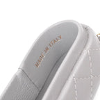 Chanel Airpods Case Charm Lambskin Coco Mark Quilted Chain Gray — view 7
