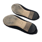 Louis Vuitton Nina Line Flat Shoes Ballet Raffia Lvhardware Black — view 6