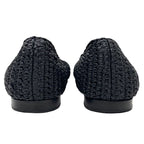 Louis Vuitton Nina Line Flat Shoes Ballet Raffia Lvhardware Black — view 5