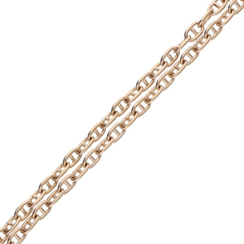 Hermes Chaine D'ancre Contour GM 18K Pink Gold Diamond Necklace ST — view 6