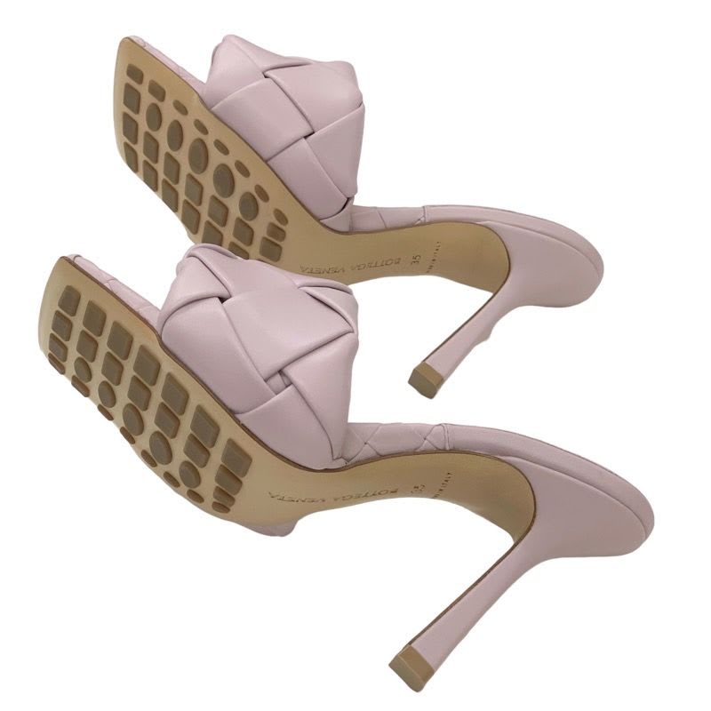 Bottega Veneta Sandals Mule Lido Intrecciato Leather Pink — view 6
