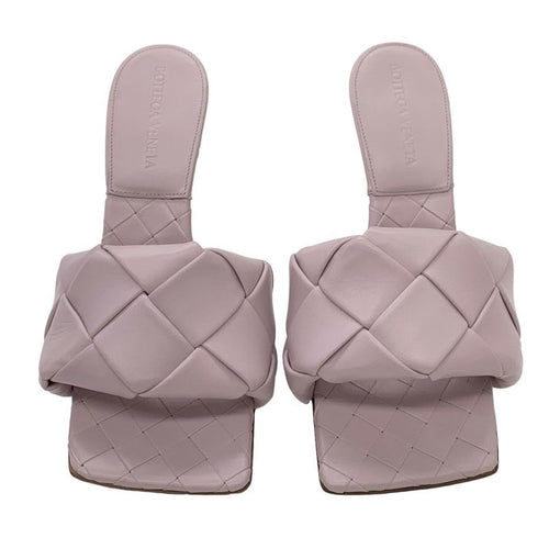 Bottega Veneta Sandals Mule Lido Intrecciato Leather Pink — view 2