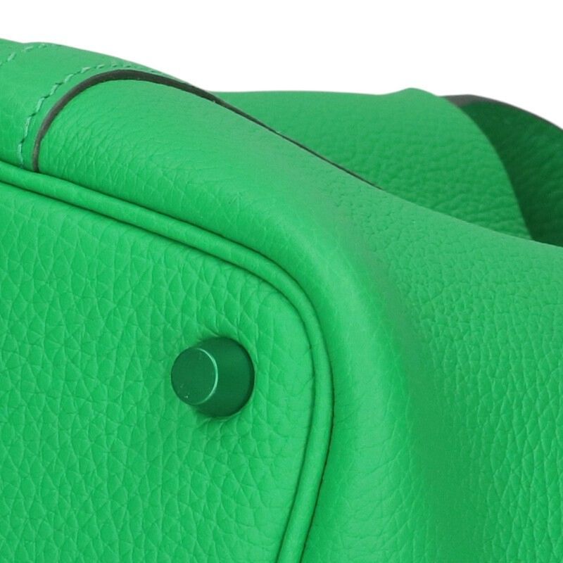 Hermes Picotin Rock PM Monochrome So Green U Stamp Matte Hardware — view 6