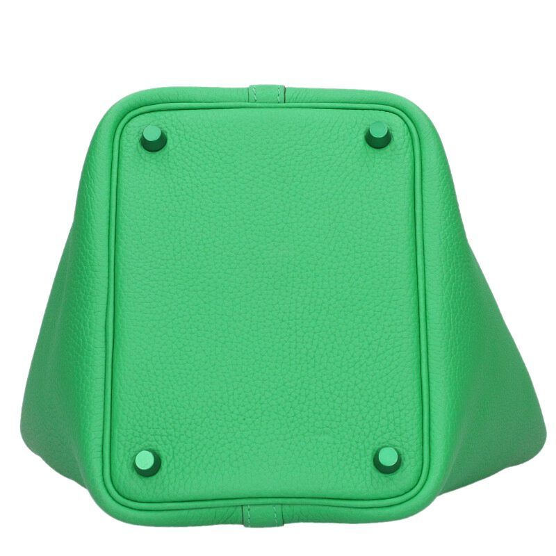 Hermes Picotin Rock PM Monochrome So Green U Stamp Matte Hardware — view 5
