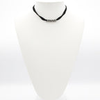 Christian Dior J'a Necklace Choker Black Silver Rhinestone Logo — view 9