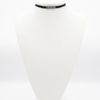Christian Dior J'a Necklace Choker Black Silver Rhinestone Logo — view 8