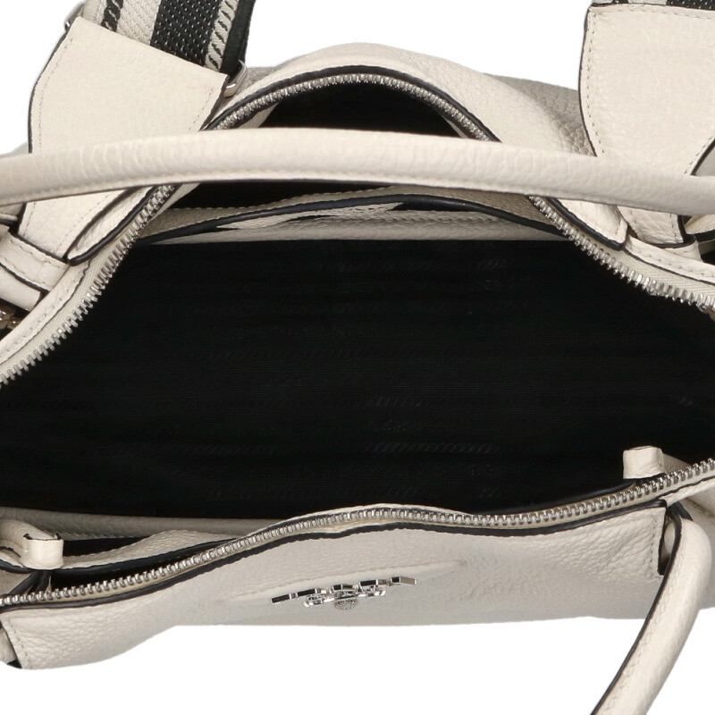 Prada 1 Bc170 Vitello Dyno Leather 2-Way Handbag With Logo Strap — view 4