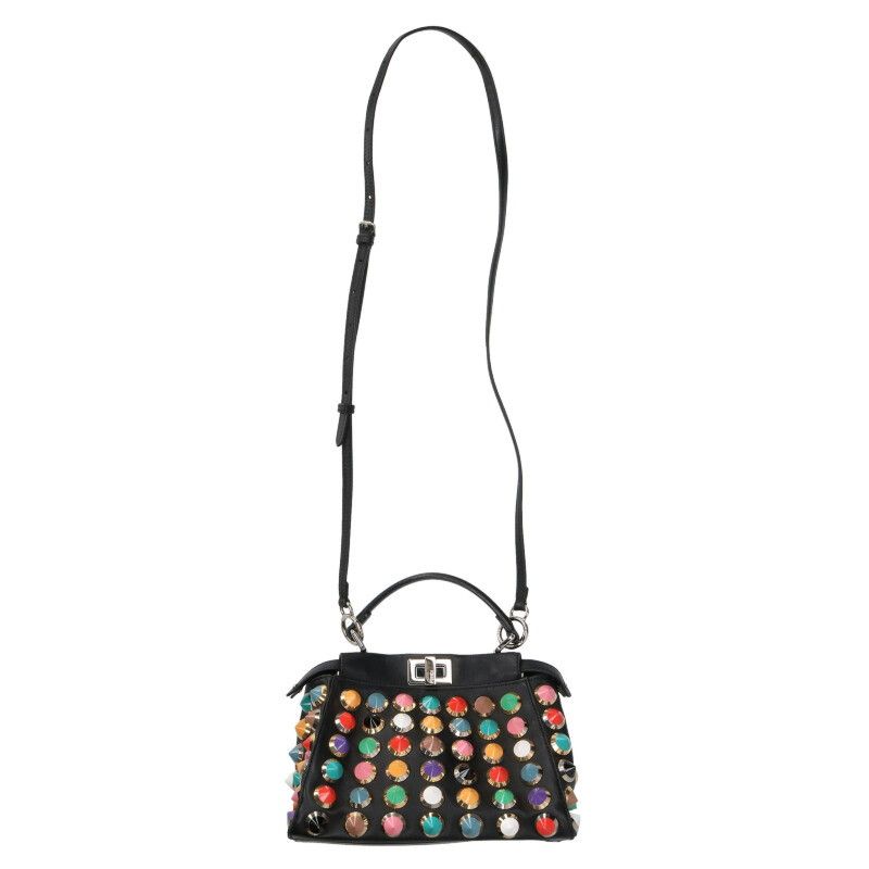 Fendi Peekaboo Mini Multi-stud Leather Handbag — view 3