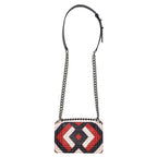 Chanel Boy 20 Argyle Patchwork Chain Leather Shoulder Bag — view 3