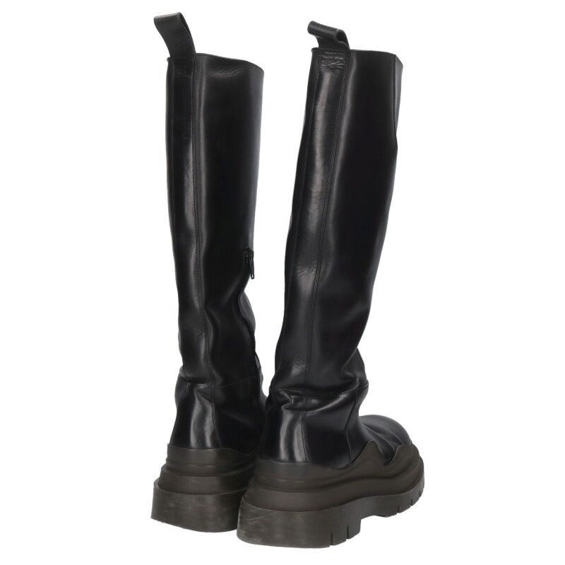 Bottega Veneta Tire Side Zip Long Leather Boots 38 — view 2