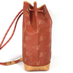 Louis Vuitton Shoulder Bag Saint-Tropez Leather Canvas Abogany Orange