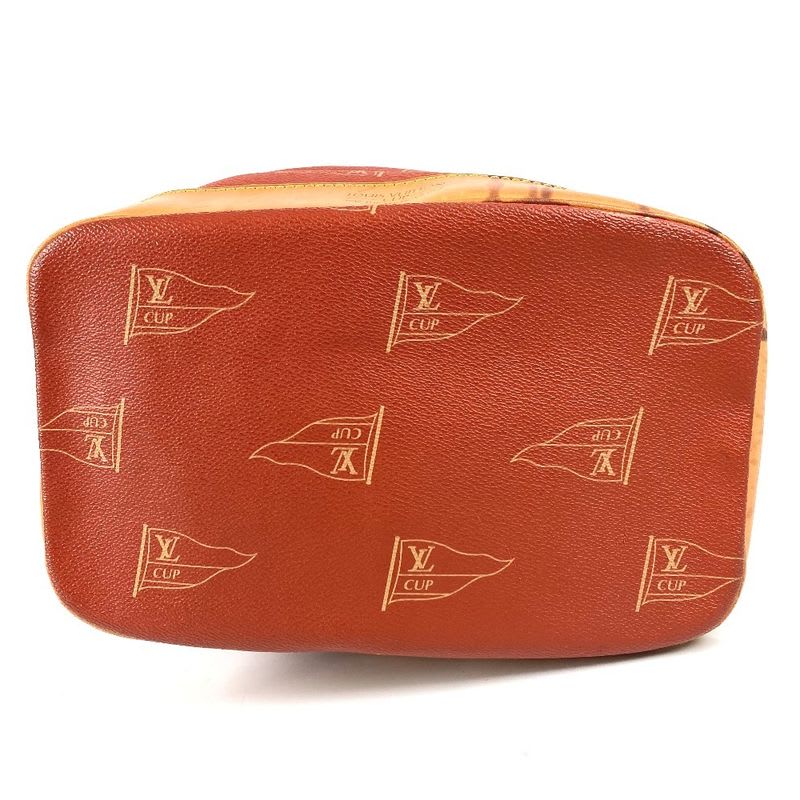 Louis Vuitton Shoulder Bag Saint-Tropez Leather Canvas Abogany Orange