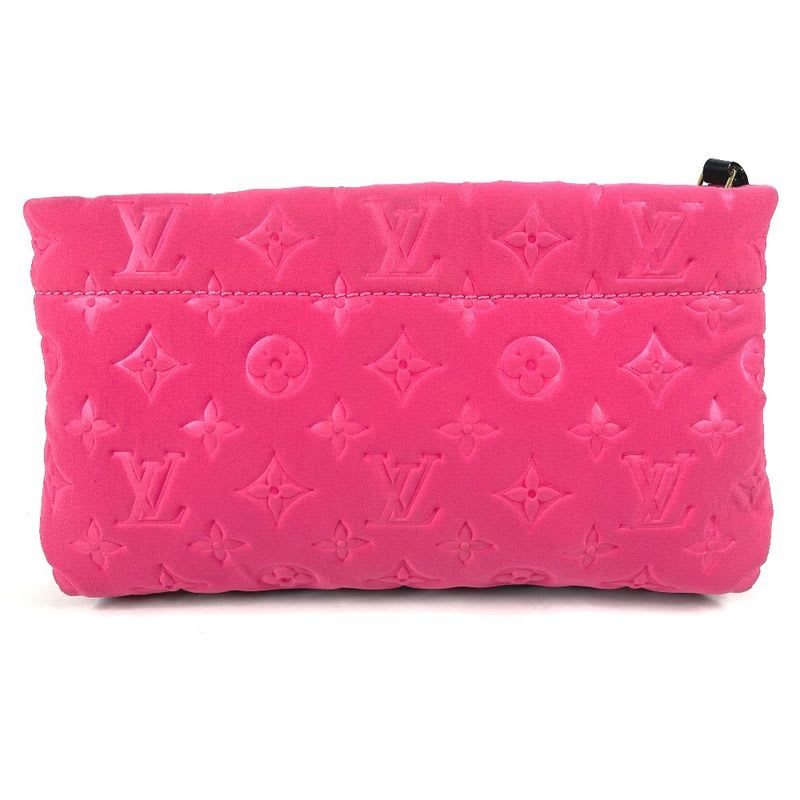 Louis Vuitton Clutch Bag Pochette Scuba Microfiber Pink