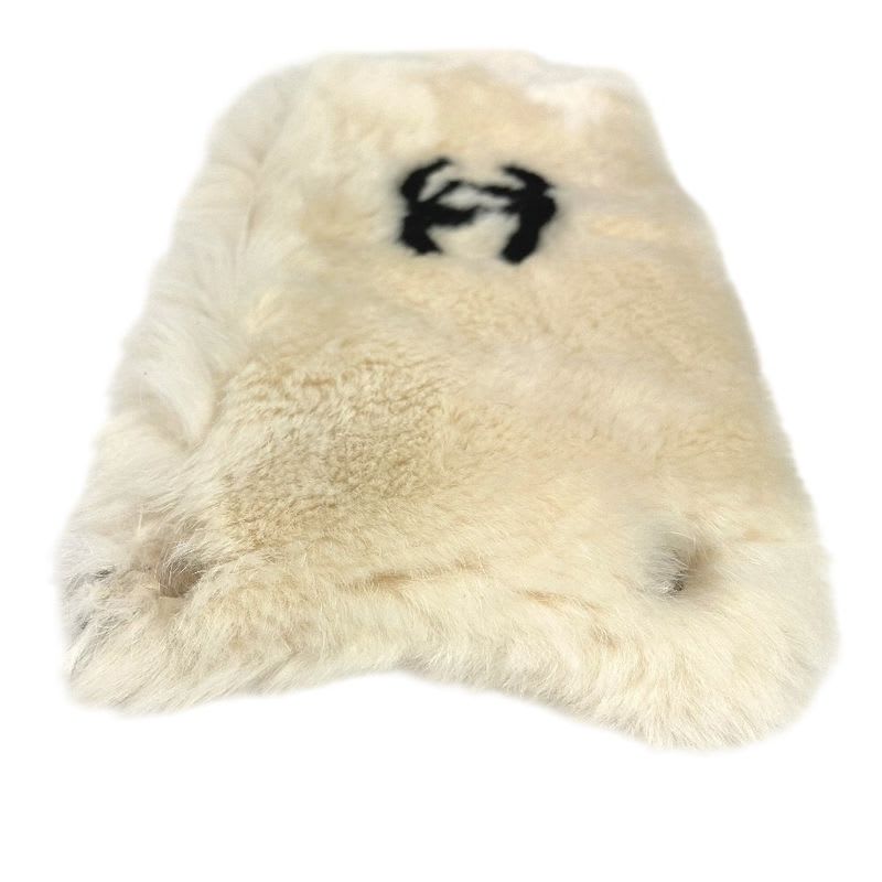 Chanel Bracelet CC Coco Mark Logo Fur Rabbit Black — view 5