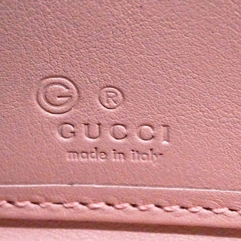 Gucci Wallet Long Microshima Leather Pink Round — view 8