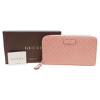 Gucci Wallet Long Microshima Leather Pink Round — view 5