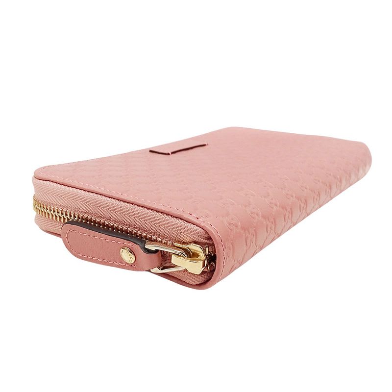 Gucci Wallet Long Microshima Leather Pink Round — view 3