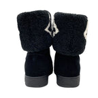 Louis Vuitton Snowdrop Line Monogram Short Boots Mouton Folded Suede Black — view 5