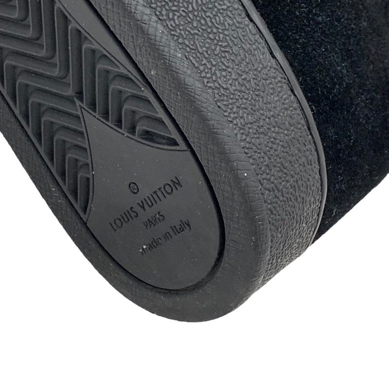 Louis Vuitton Snowdrop Line Monogram Short Boots Mouton Folded Suede Black — view 7
